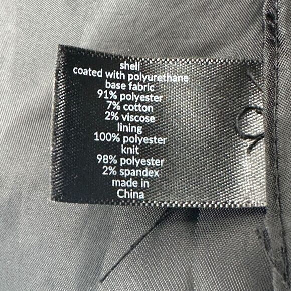 Lane Bryant Womens Faux Leather Jacket Size 18/20 Black Full Zip Moto Biker Babe - Picture 11 of 12